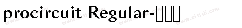 procircuit Regular字体转换 procircuit Regular字体转换